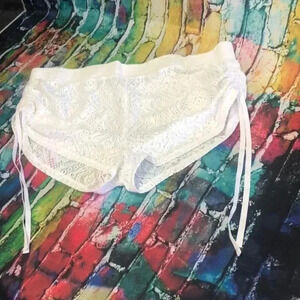 Joe boxer lace swimsuit cover shorts white plus‎ size XXl